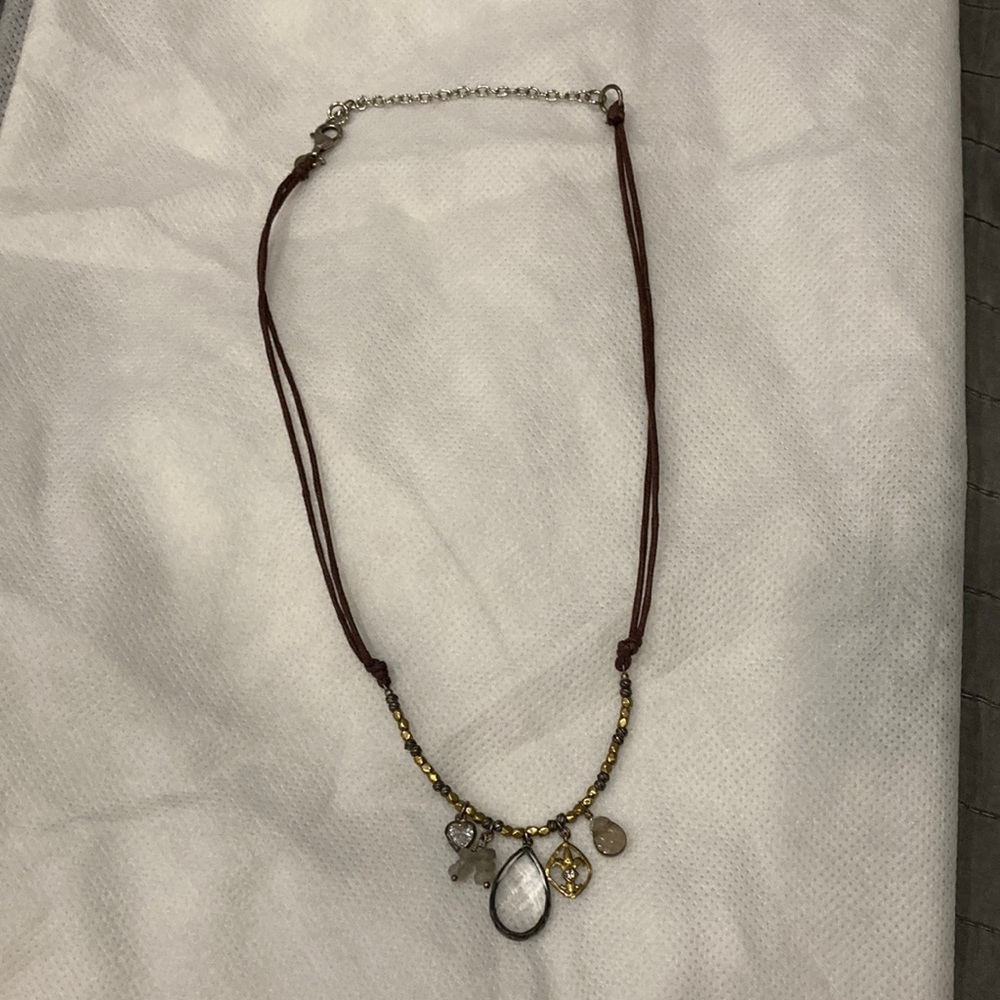 Silpada leather and bead necklace